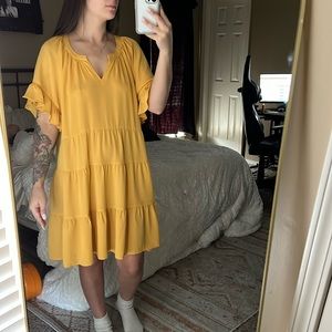 Yellow Ruffle Dress